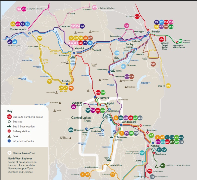 Stagecoach bus routes in the Lake District