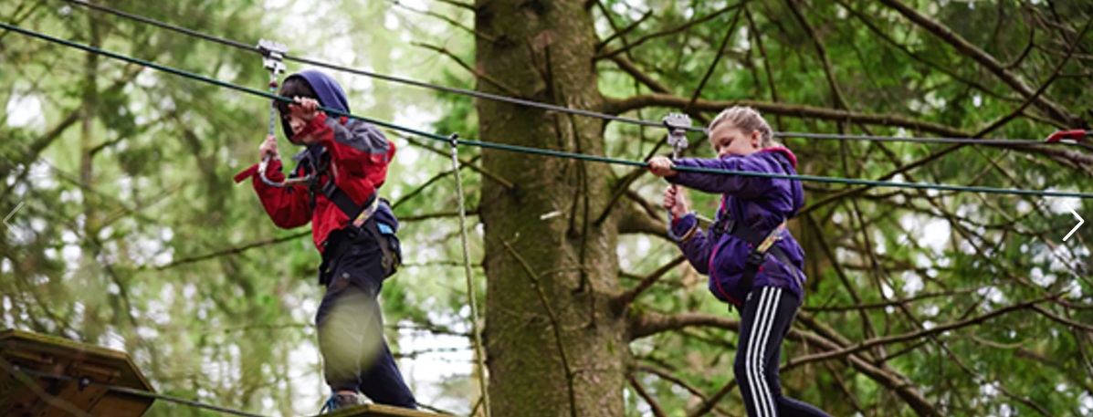 high rope course for kids in the Lake District